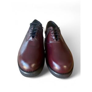 Steel Toe Safety Shoes 11 Welted Oxblood Leather Oxfords Men's Sz Made In USA